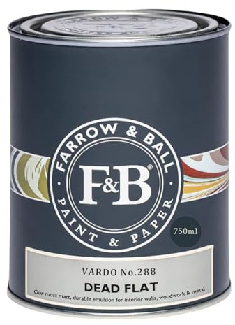 Farrow & Ball NEW DEAD FLAT 288 VARDO 750ML*MIXED TO ORDER-NON RETURNABLE