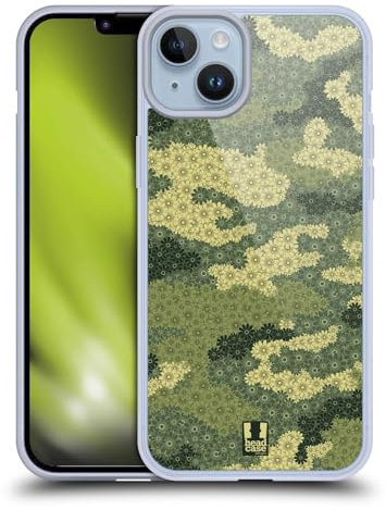 Head Case Designs Camuflaje Verde Estampados de Camuflaje Floral Caso de Gel Suave Compatible con Apple iPhone 14 Plus