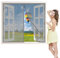 Zanzariera Magnetiche, 90x155 cm Tenda Zanzariera Finestra, Adsorbimento Magnetico Si Chiude da Sola, Conveniente per Bambini E Animali Domestici, Grigio P