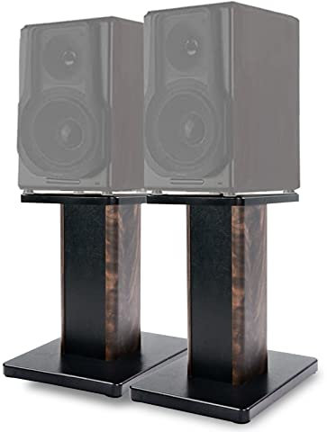 16 Inch (40CM) - Pair-Wood Speaker Stands for Home-Cinema HiFi Desktop and Satellite Speakers Monitor Stands, Enhanced Audio Listening Experience for Home Theaters