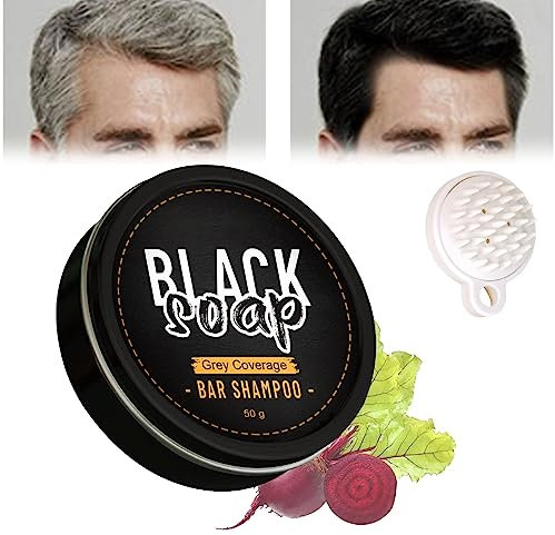 Grau Glanz Seife, Natural Grey Hair Removal Soap, Grau Glanz Haar Revitalisierungsbar, Soap Cover Grey Hair, Solid Shampoo Bar, Grauglanz Seife, Shampoo Gegen Graue Haare (1pcs)