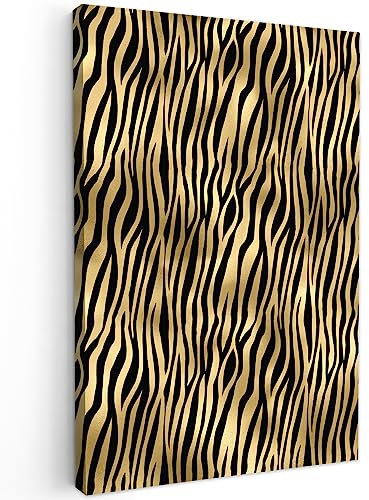MuchoWow© Impression sur Toile Photo Peinture 80x120 cm Tableau Decoration Murale Chambre Salon Maison Deco Cuisine Luxe - Or - Motif