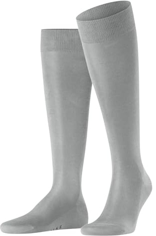 FALKE Men's Tiago M Kh Fil D'Écosse Cotton Long Plain 1 Pair Knee-High Socks, Grey Mouse 3690, 10-11