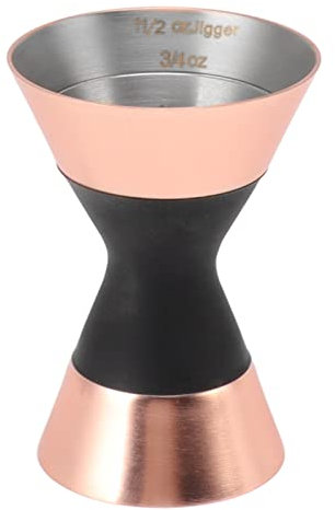 Jigger de Boisson, Balance de Jigger de Cocktail en Acier Inoxydable Mesurant pour le Bar (Plaqué Cuivre)