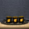 Hosoncovy Tea Light Candle Holder Set of 3 ，Hollow Glass Candle Holders with Tray and Decorative Pebbles ，Tealight Candle Holder for Weddings, Party and Home Decor
