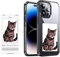 KSOPUERT Ink Screen Handyhülle kompatibel mit iPhone 14 PRO 6,1 Zoll, unterstützt DIY-Display-Bild-Schutzhülle, Kratzfest, Schwarz