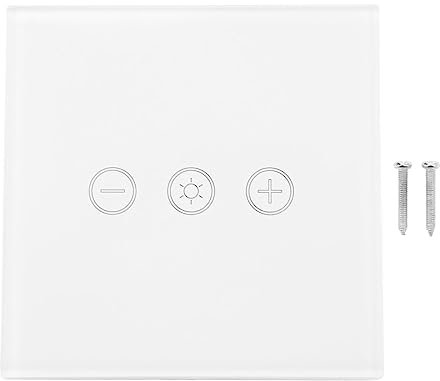 Jenngaoo Smart Light Dimmer Switch, AC100‑240V WIFI Smart Dimming Touch Switch Bluetooth APP Remote Voice Control Dimmer Switch