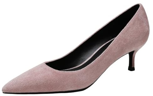 Jamron Donna Velluto 5CM/8CM Tacchi a Spillo Elegante Scarpe a Punta Decolletè Scarpe da Ufficio