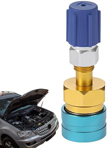 Acoplador rápido - Adaptador R1234yf a R134a, conector para manguera de refrigerante de CA | Piezas de repuesto del kit de recarga manual de A/C, kit de montaje de manguera del de aire acondic
