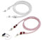 2 Pcs Pearl Glasses Chain Anti-Slip Beaded Eyeglasses Straps Adjustable Reading Spectacles Neck Cord Simple Funky Spectacle Holder Lanyard Sunglasses Eyewear String for Women Girls, White and Pink