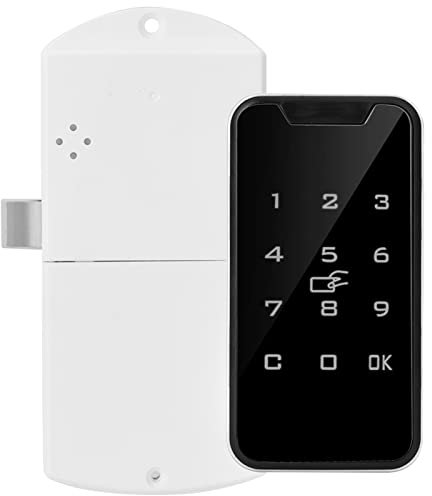 Elektronisches Schrankschloss, Smart Türschloss Code Schubladenschloss Haustür Zahlencode Schloss mit Touchscreen-Tastatur RFID Karten, für Schrank Schubladen Tür