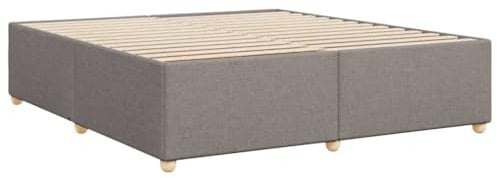 vidaXL Cama sin colchón Tela Gris Taupe 180x200 cm, Marco de Cama, somier, Marco de Cama de Plataforma, Marcos de Cama, Muebles de Dormitorio