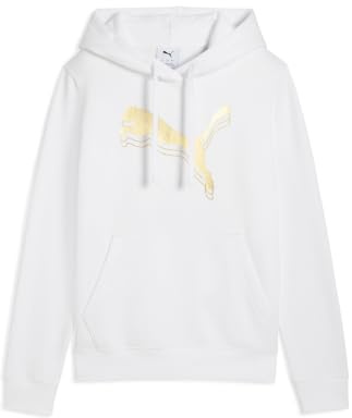 Puma Damen ESS+ Metallic Logo Hoodie FL Sweat
