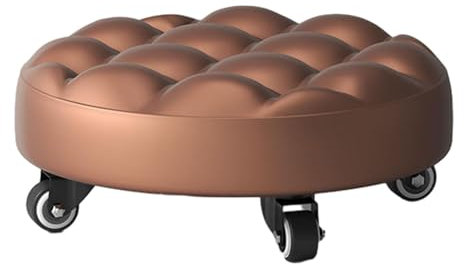 Kioriur Bodenstühle – Kinder-Bodenstühle, niedriger Hocker, Mehrzweck-Bodenstuhl | Baumarkt: Hocker aus PU-Leder mit 4 Rädern, niedriger Arbeitshocker, Stuhl, Rollhocker, Bodensitze für Erwachsene für