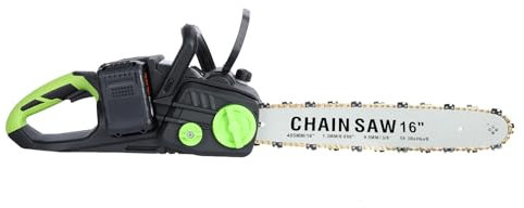gibxiyza 16 Inch Cordless Chainsaw Electric Chain Saw Battery Powered Chainsaw Brushless Motor Power Chain Saws with 2 X 4Ah Batteries, Auto-Lubrication Chain Saw for Tree Felling, Pruning UK
