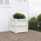 Juroupi Jardinera Madera maceteros Exterior Jardinera Balcon Jardinera Madera jardineras Exterior Maciza de Pino Blanco 50x50x50 cm