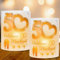 12 Windlicht Tischdeko Goldene Hochzeit, 50 Jahre Hochzeit Geschenk, Goldene Hochzeit Deko Tisch, Deko zur Goldhochzeit, 50. Hochzeitstag Geschenk Geeignet für Teelichter oder Kerzen