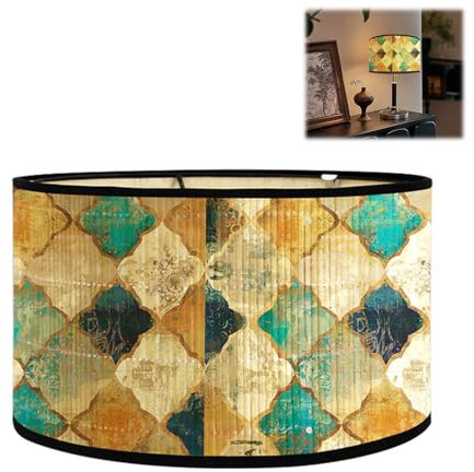 RANJIMA Sinta Abat-Jours en Tissu E27 E14 Moderne de Remplacement Les Lampes de Table, Lampes de Chevet, Lampadaire, Lustre, Lampe Tambour, pour Chambre à Coucher et Salon (Diamètre 30 cm)
