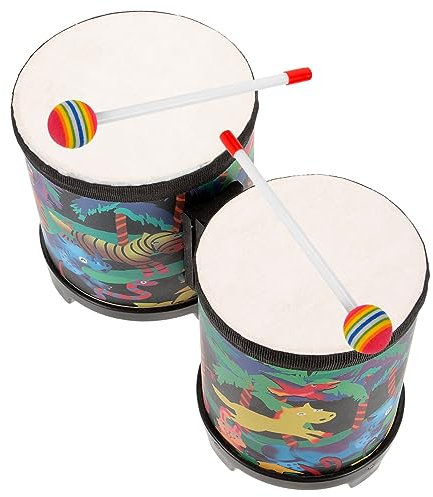 ibasenice Trommel Percussion Instrument Für Junge Mädchen Mit Exquisiter Handwerkskunst Kompaktes Und Leichtes Design Für Einfachen Transport Robust Und Verschleißfest Für Langlebigen Gebrau