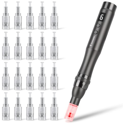 Microneedle Derma Roller Pen Microneedling Roller 0.25mm Dermabrasion Roller for Face Skin, Microneedle Micro Needle Roller 0.25mm for Men and Women Home Use