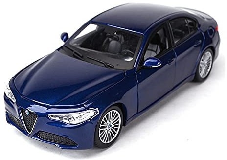 YCNXEB Modellini in Metallo Auto 1 24 per Alfa Romeo Giulia SUV Statico Modello di Auto Die Cast Veicoli Ornamenti Decorativi da Collezione Mini Modello Veicolo(Blu)