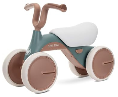 Lorelli Kinder Laufrad ab 1 Jahr Sunny Road mit Licht und Musik, Kinderlaufrad, Leichtes Balance Bike für Mädchen und Jungen, Baby Lauflernrad, Spielzeug für 12-24 Monate (Beige)