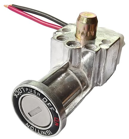 Kalastussaari Battery Cylinder Lock, Motorcycle Li-ion Battery Locks, Key Ignition for Ebike, Copper Bike Lock with Key On/Off Switch for E-Bike Accessories Replacement Parts