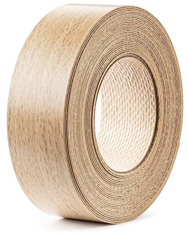 cyclingcolors 1x Kantenumleimer Holzfurnier mit Schmelzkleber 21 mm x 5 m Dicke 0,50 mm verschiedenen Dekoren Melaminkanten Band Aufbügelbare Möbelkanten-Band Melaminkanten, Buche