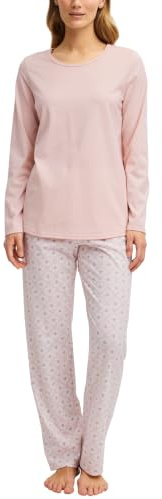 CALIDA Graphic Nights Pyjama Damen | weich und atmungsaktiv, geschmeidiger Single Jersey, klassischer Schnitt für hohen Schlafkomfort, elastischer Hosenbund
