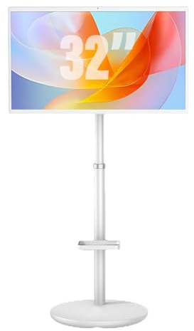 PRECISTECH Pantalla Inteligente Portátil 32 Pulgadas con Batería Integrada 12000mah Y Pantalla Táctil Full HD 1080p, Smart TV Portátil Ideal para Reuniones Y Presentaciones