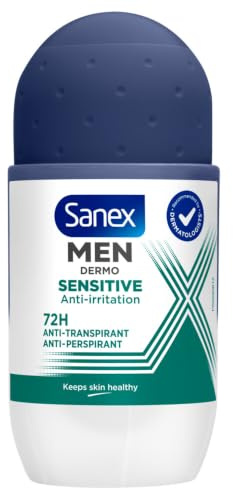 6er Pack - SANEX Men Deodorant Roll-On – Dermo Sensitive 72H - 50ml
