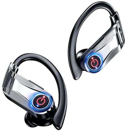 VNMN Cuffie Bluetooth 6.1 Sport,Auricolari Bluetooth (Nero) | 120 Ore HiFi Stereo Cuffiette per Running, Cancellazione Rumore 4 HD Mics,IP7 Impermeabili , Cuffie In Ear Senza Fili