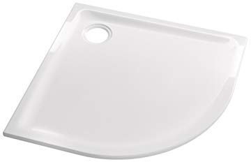 ALLIA-Receveur Prima céramique d angle 90x90 ultra-plat à poser à encastrer avec traitement antigliss émaillé 4 côtés traitement antigliss pn18 de