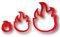 Ausstechform Feuerflamme (7,6 cm)