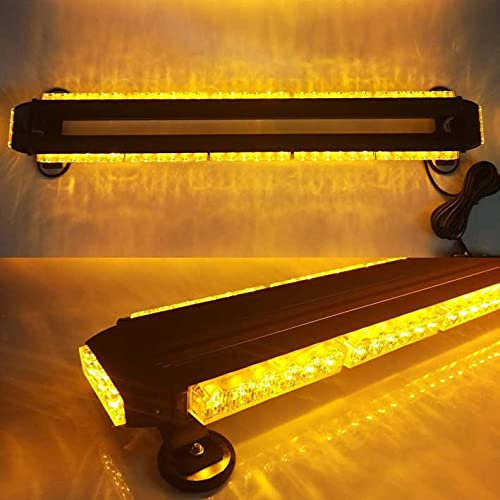 Evershine Signal ES-318 Barre Lumineuse stroboscopique avec LED sur Quatre côtés en Forme de scarabée (Ambre, 5-Barre(32.3 Pouces))