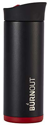 LEXO BURNOUT Temperature-Regulating Coffee Mug with Lid, 16 oz, Drops Temp & Holds for Hours, Insulated Stainless Steel Travel Tumbler w/HeatZorb