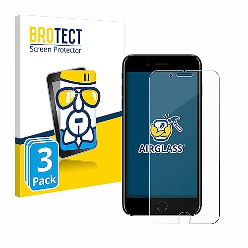 BROTECT 3 Stück Schutzglas für Apple iPhone 7 Plus / 8 Plus Schutzfolie Panzer Folie Glas Displayschutz Made in Germany [ 9H, Anti-Fingerprint]