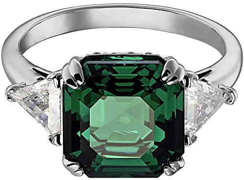 Swarovski Damen-Damenring ATTRACT Metall Swarovski-Kristall 58, Silber 32010481