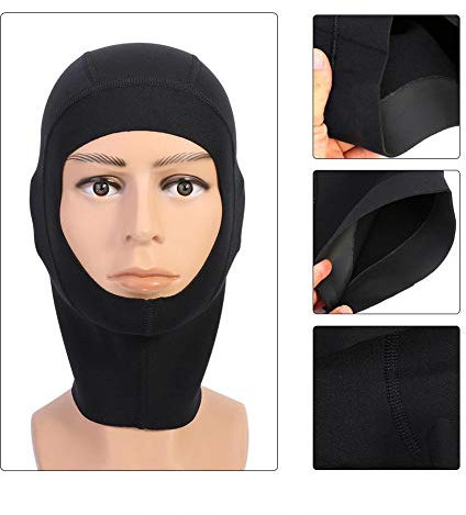 Keenso 1mm / 3mm Hut Tauchmütze Neopren Tauchen Schnorcheln Neoprenanzug Haube Surf Divers Alle Wassersportarten(XL 3MM)
