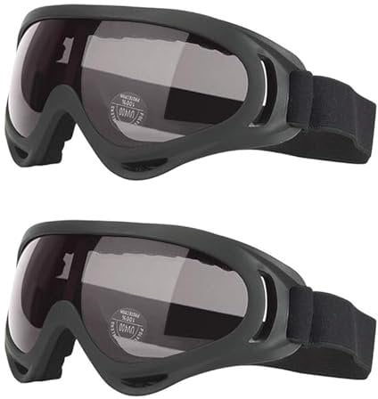 2 Stück Outdoor-Schutzbrillen, Gotyou Fahrradbrille Winddicht, Brille Winddicht Staubschutz Fliegerbrille, Schutzbrille Sanddichte Gläser, Tactical Schutzbrille, für Die Tägliche Freizeit, Surfen