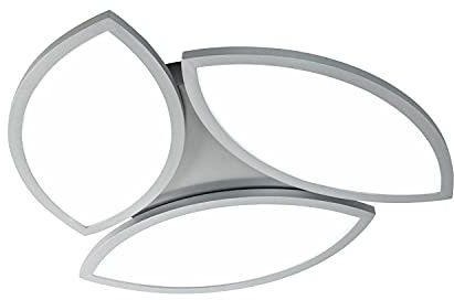 Wofi Smart Home Deckenleuchte, Acryl, 22 W, KIRK, Silberfarbig, 9486.03.70.8680