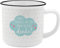 GRUSS & CO Becher Motiv An Dich denke | New Bone China Porzellan, Emaille-Optik, 35 cl | Geschenk Liebe | 46974