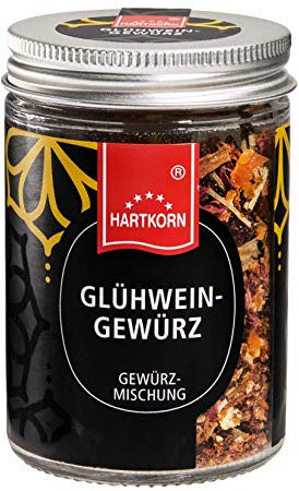 Glühwein Gewürz - 24 g im Gourmet Glas von Hartkorn - wiederverschließbar und wiederbefüllbar