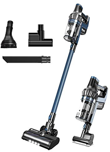 proscenic P10PRO Aspirador sin Cable, Potente Escoba Eléctrica de 260W/23kPa con Pantalla Táctil, Batería Extraíble 52 Minutos, 4 Cepillos para Suelos/Alfombras/Cortinas/Pelos de Mascotas