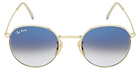 Ted Smith Gafas de sol redondas de metal con protección UV