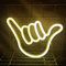 Neon Signs LED Lights Battery Powered or USB Operated Great Finger Shape Neon Signs for Wall Neon Wall Light for Bedroom, Christmas Wall Deco, Wedding Sign (Warm White Light)