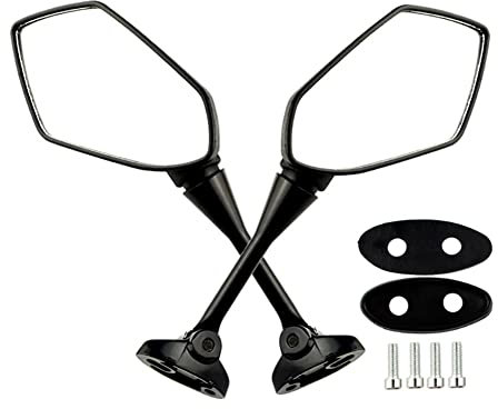 Road Passion Universal Motorrad Rückspiegel Seitenspiegel Spiegel Kit Kompatibel für HONDA CBR900 CBR919 CBR929 CBR954 1998-2003 / HYOSUNG GT125R GT250R GT650R GT650S