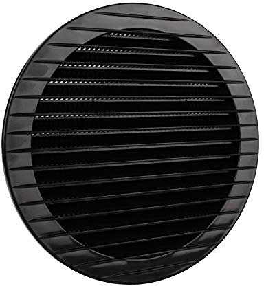 MKK Griglia di Ventilazione, Nero, Ø 160 mm