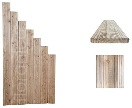 Floranica Lärchenbrett Holzlatten Holzbrett Terrassendielen Glattkantbrett nicht imprägniertes Konstruktionsholz 10 Stück Länge 120 cm