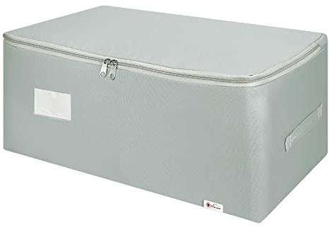 Vinsani 1pc 50L Large Storage Organiser Bags, Dust & Moisture Proof | Heavy Duty Moving Bags with Strong Handles & Double Zip, Large Underbed Storage for Clothes, Bedding, Duvets & Pillows